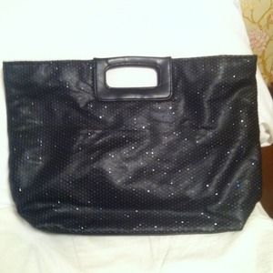 Black Victorias Secret sparkly tote bag