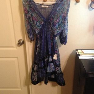 Floral print w/ gathering waist