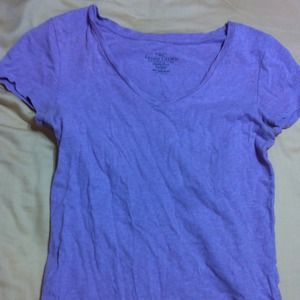 Basic Purple V Neck Tee