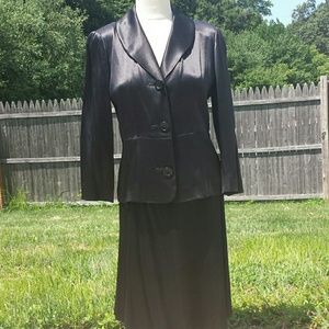 BALENCIAGA La Mode Satin Blazer & Skirt