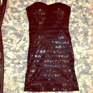 Black sequence dress