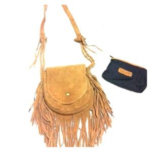 Fringe leather cross body