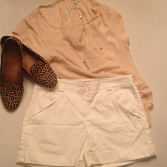 Theory brand White cotton shorts, size 8