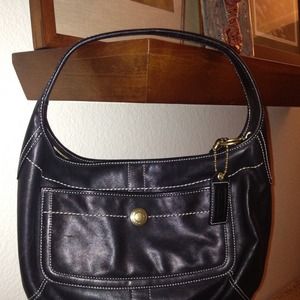 Authentic black Coach hobo purse