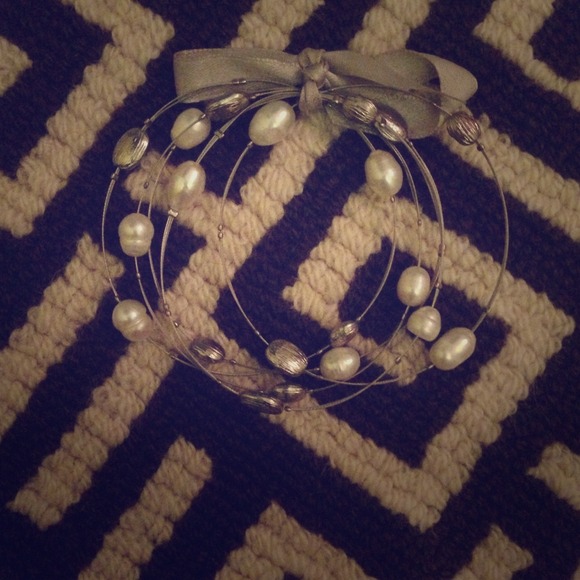 Real freshwater pearl bangle set