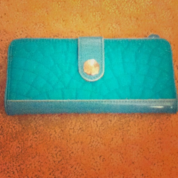 aqua Vera Bradley wallet