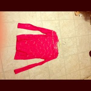 Lace pink top