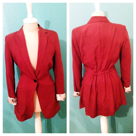 REDUCED Orange Brown adjustable Boyfriend Blazer