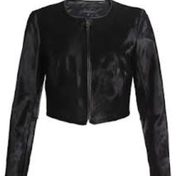 New theory leather & calf jacket retail $1395 - Picture 1 of 4
