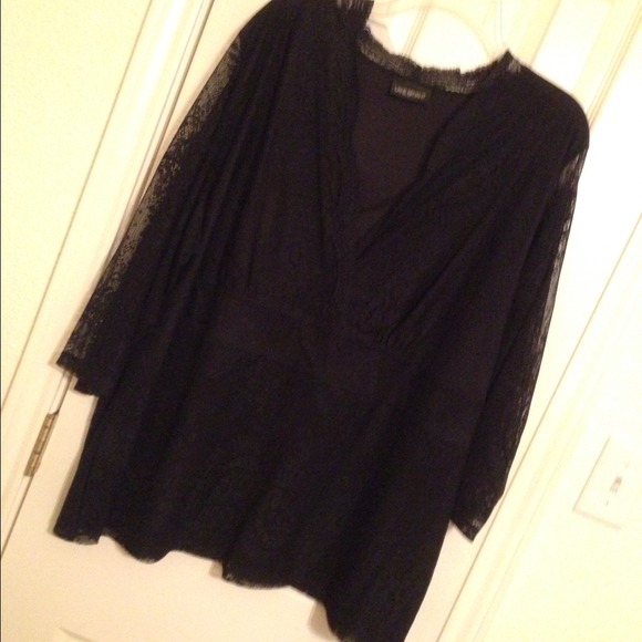 Lace blouse with built in shell