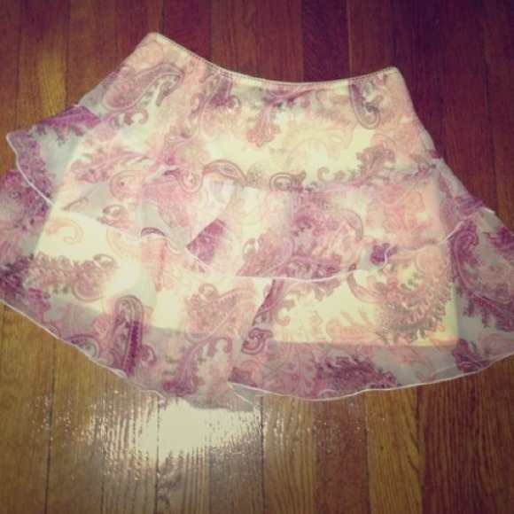 Express Ruffle Elastic Waist Skirt