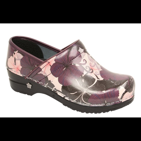 Koi by sanita clogs. Hibiscus print