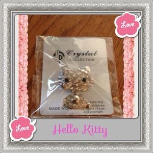 New crystal Rhinestone Hello Kitty Brouch