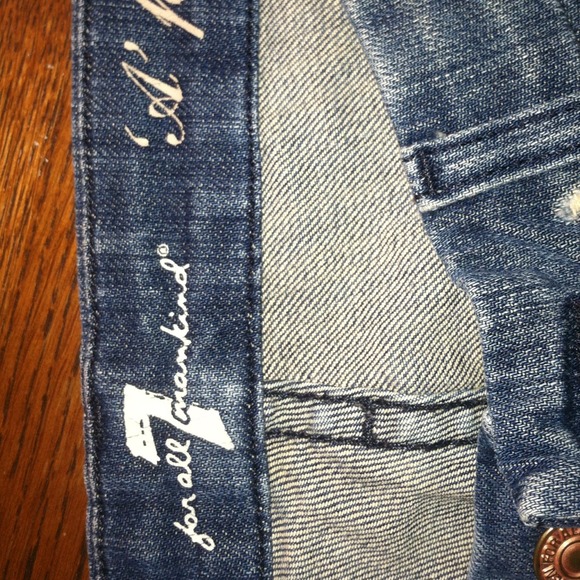 Size 28 7 For All Mankind jeans; style- 'A' pocket - Picture 2 of 4