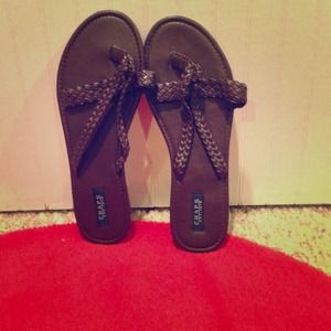 Brown Chaps flip flops!