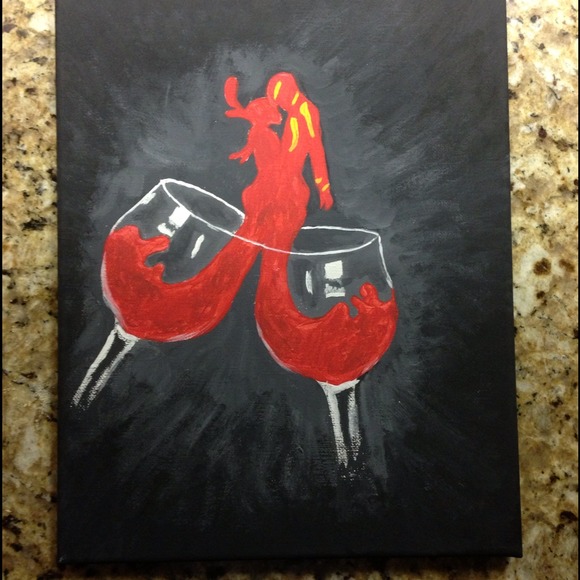 ⛔SOLD*painting red white black - Picture 1 of 1