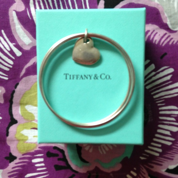 Worn authentic Tiffany and Co heart bangle
