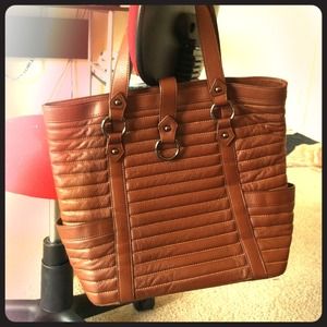 Brown leather bag