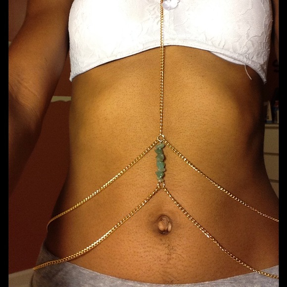 Turquoise bead Gold BodyChain 😍