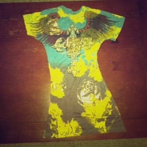 Sinful Brown, Lime, Teal Shirt