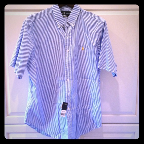 NWT Blue & White Stripe Polo Shirt