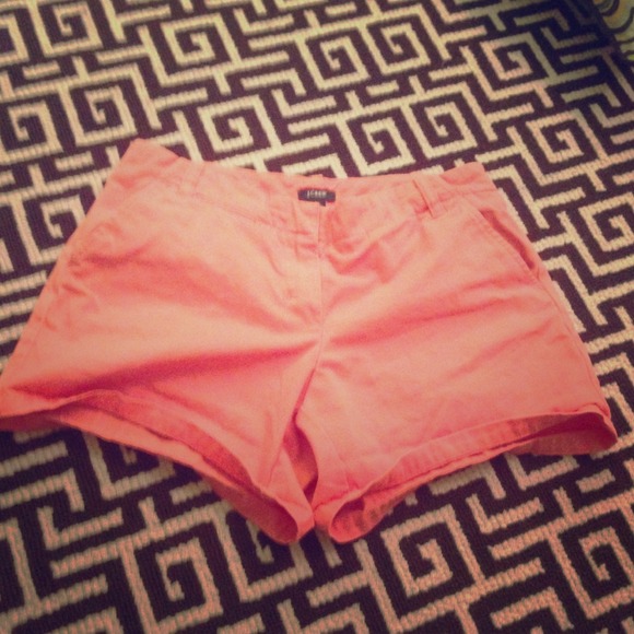 J crew orange 5 inch inseam shorts