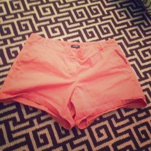 J crew orange 5 inch inseam shorts