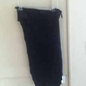 Black strapless or strapped  dress