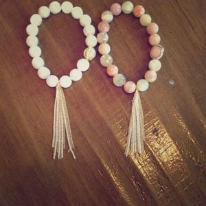 Moonstone tassle bracelets