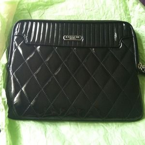 Coach Leather Mini IPad or Notebook holder