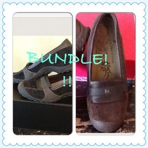 Merrells black suede casual shoes