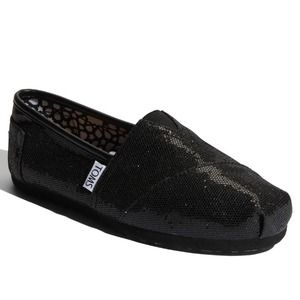 Black Sparkly Toms