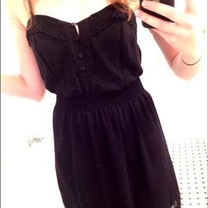 Black slip dress
