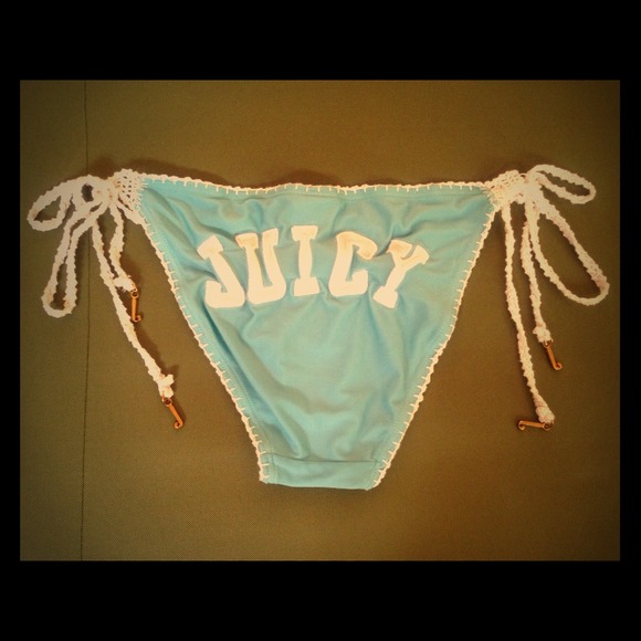 Juicy Couture Bikini Bottom Piece Turquoise Blue