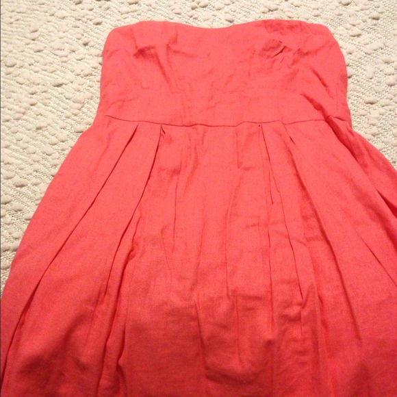 Coral linen sundress - Picture 2 of 2