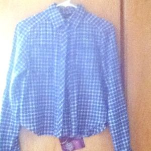 Long sleeves cropped flannel
