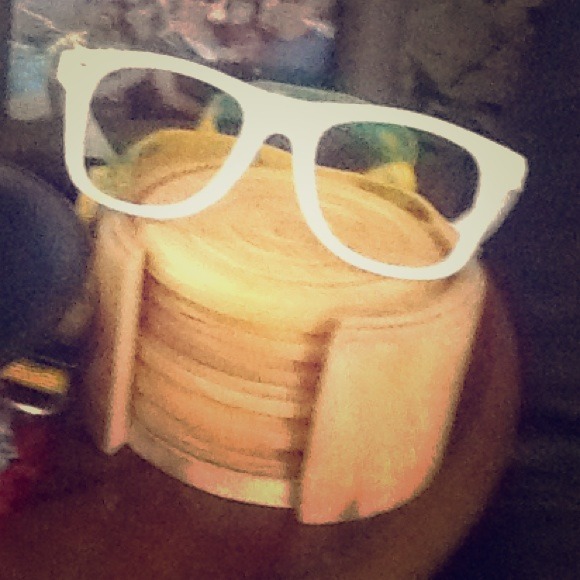 Lincoln white glasses