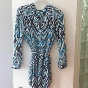 Audrey Ann tunic chevron pattern