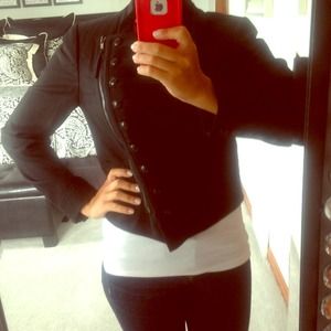 Black JCrew military style jacket