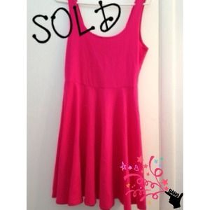 🚫SOLD🚫Hot Pink Fit & Flare Dress♡❁