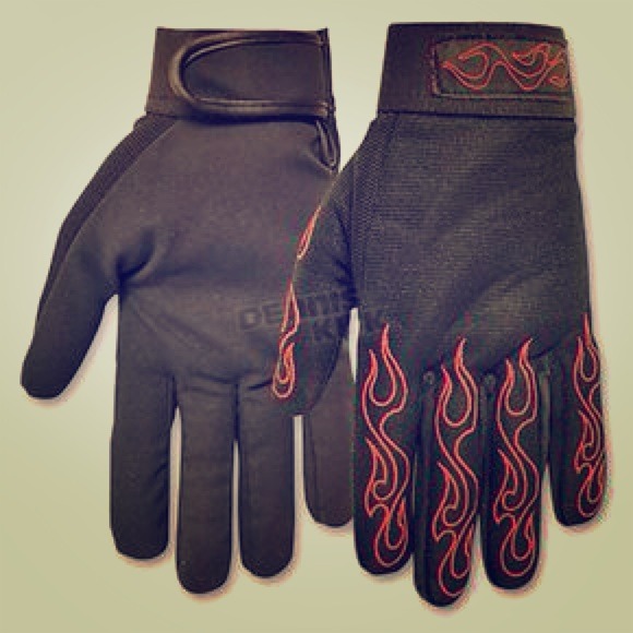 Red Flames Mechanic's Gloves - Picture 1 of 1