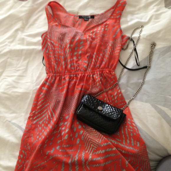 Forever 21 Dresses & Skirts - Sold🔴🔴Beautiful orange mini dress/ top 🎽❤