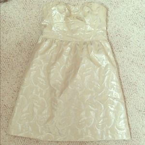 American Eagle Strapless Ivory dress