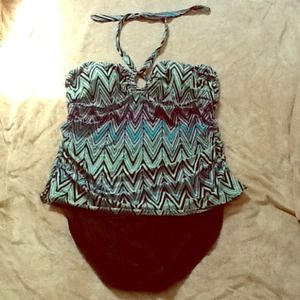 Beautiful multi color Plus size bathing suit