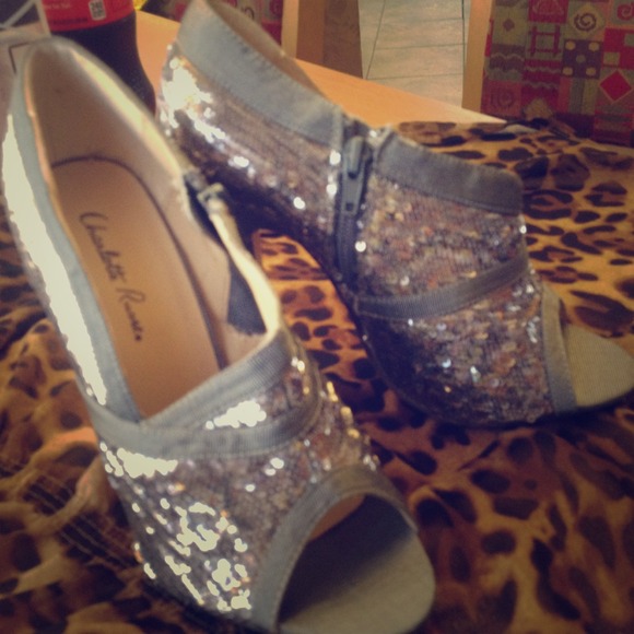 Silver booties