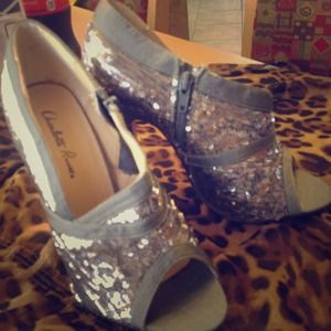 Silver booties
