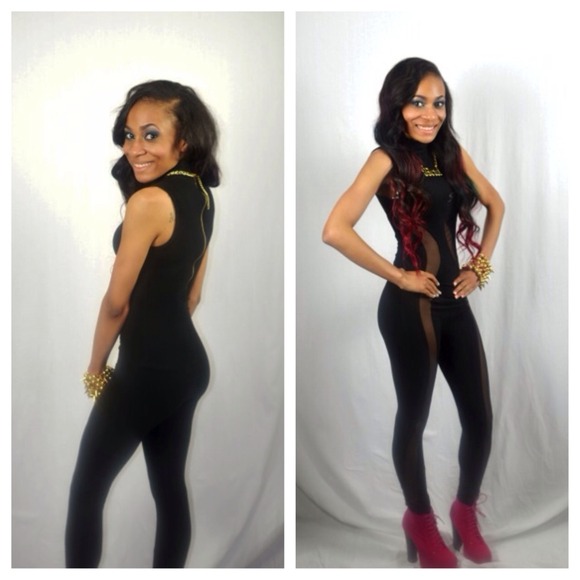 Black flame jumpsuit