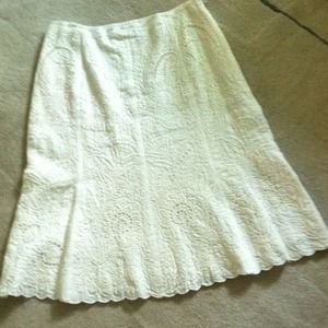 Designer crochet lace skirt