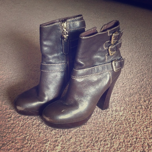 Juicy couture platform boot brown leather 8.5