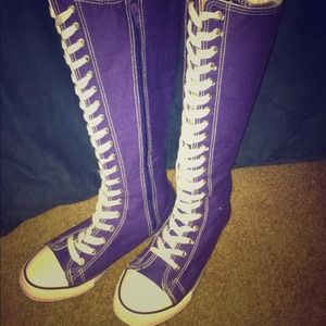 NWOT Purple Super Hi off brand converse